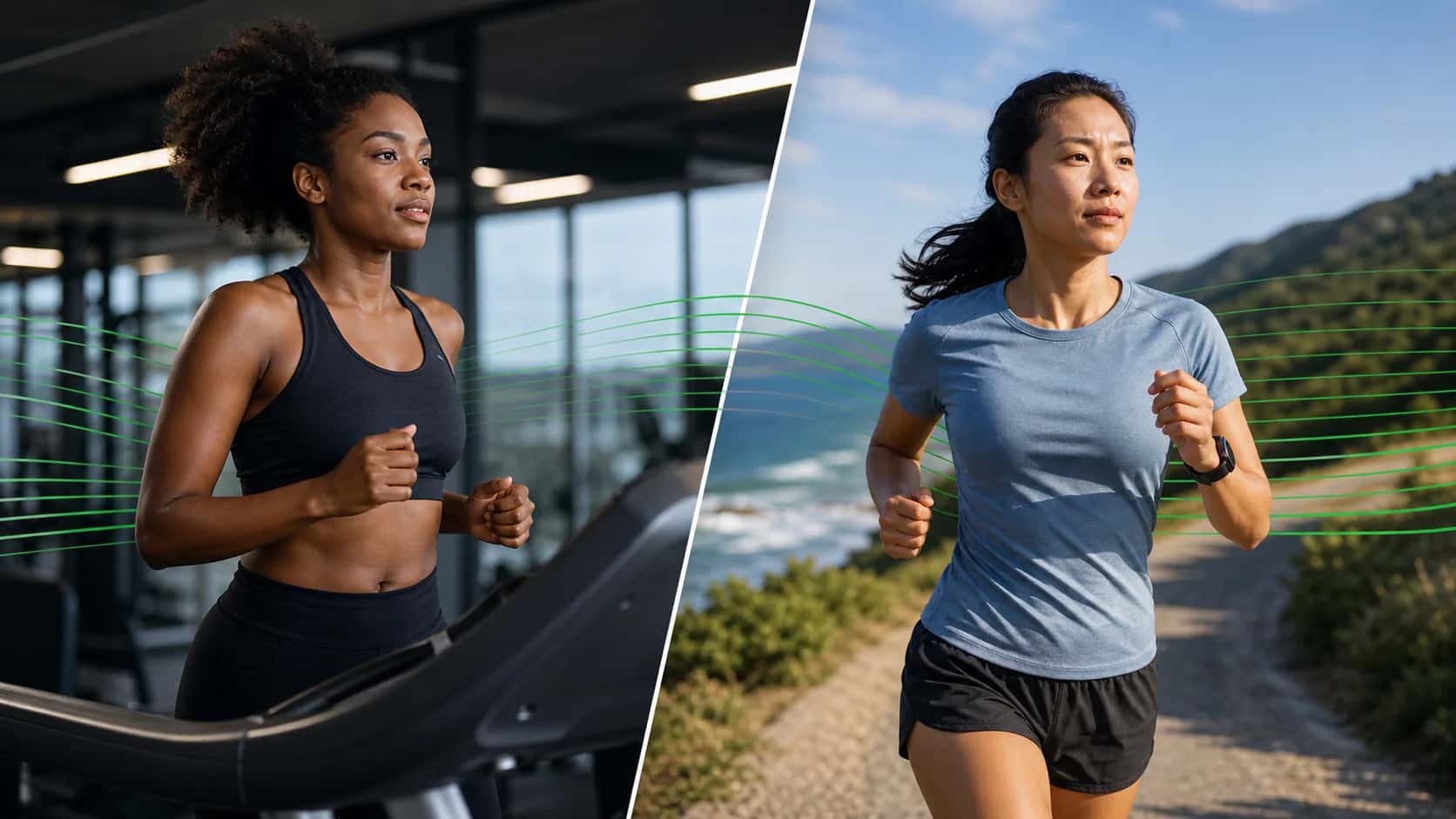 Treadmill Calories vs Outdoor Running Calories guide illustration