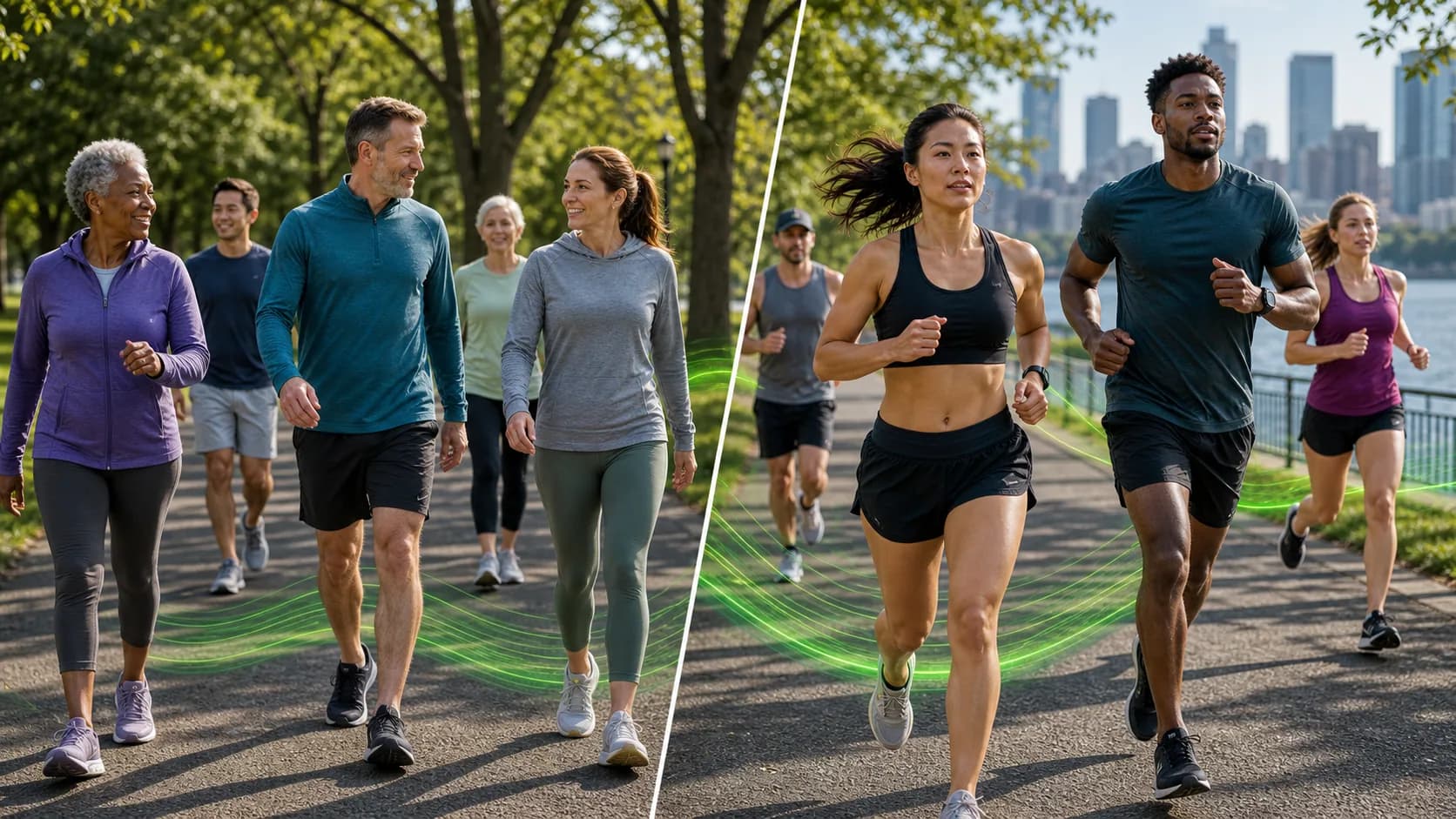 Walking vs Running Calories guide illustration